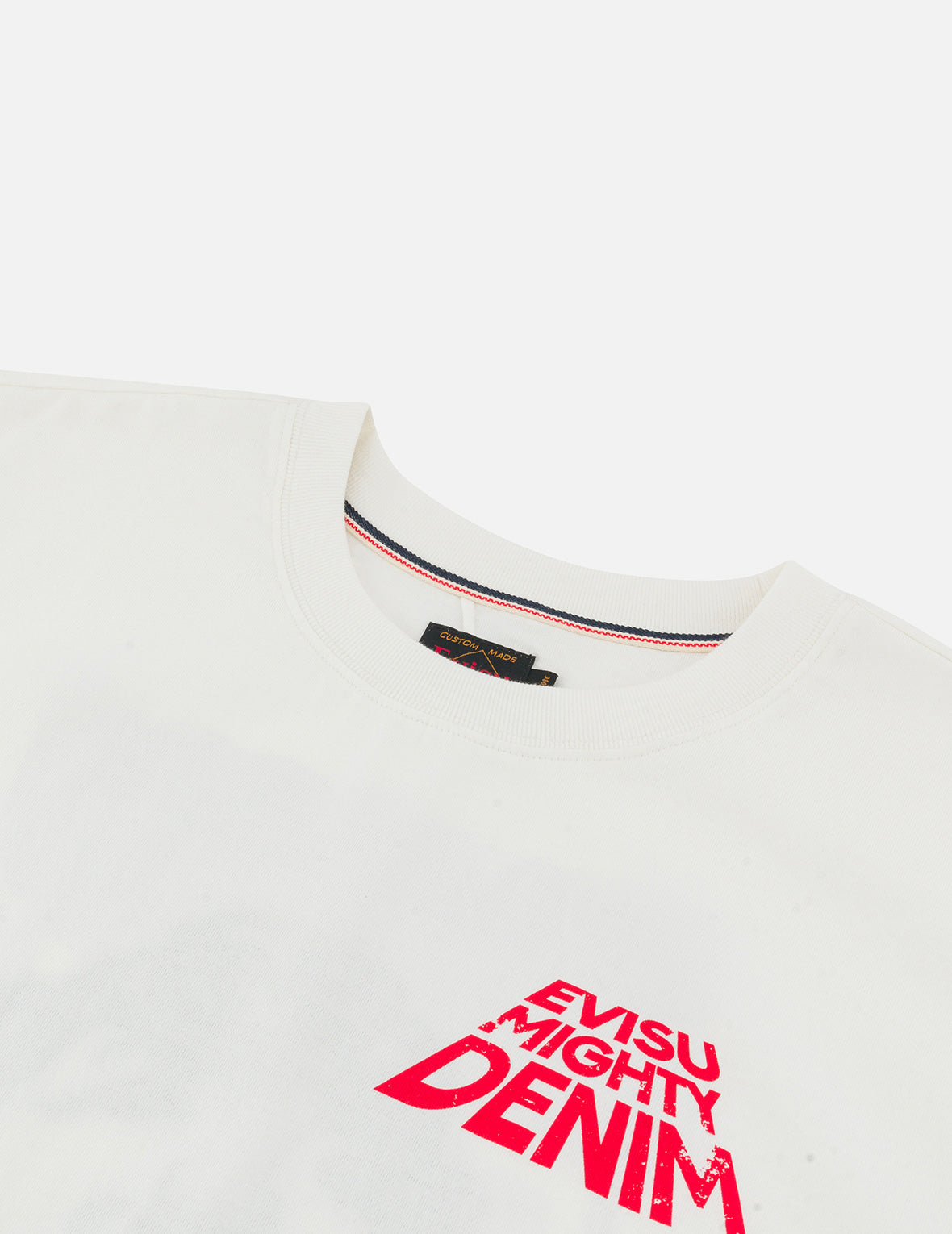 スローガンプリント 仏頭アップリケ刺繍 レギュラーフィット Tシャツ