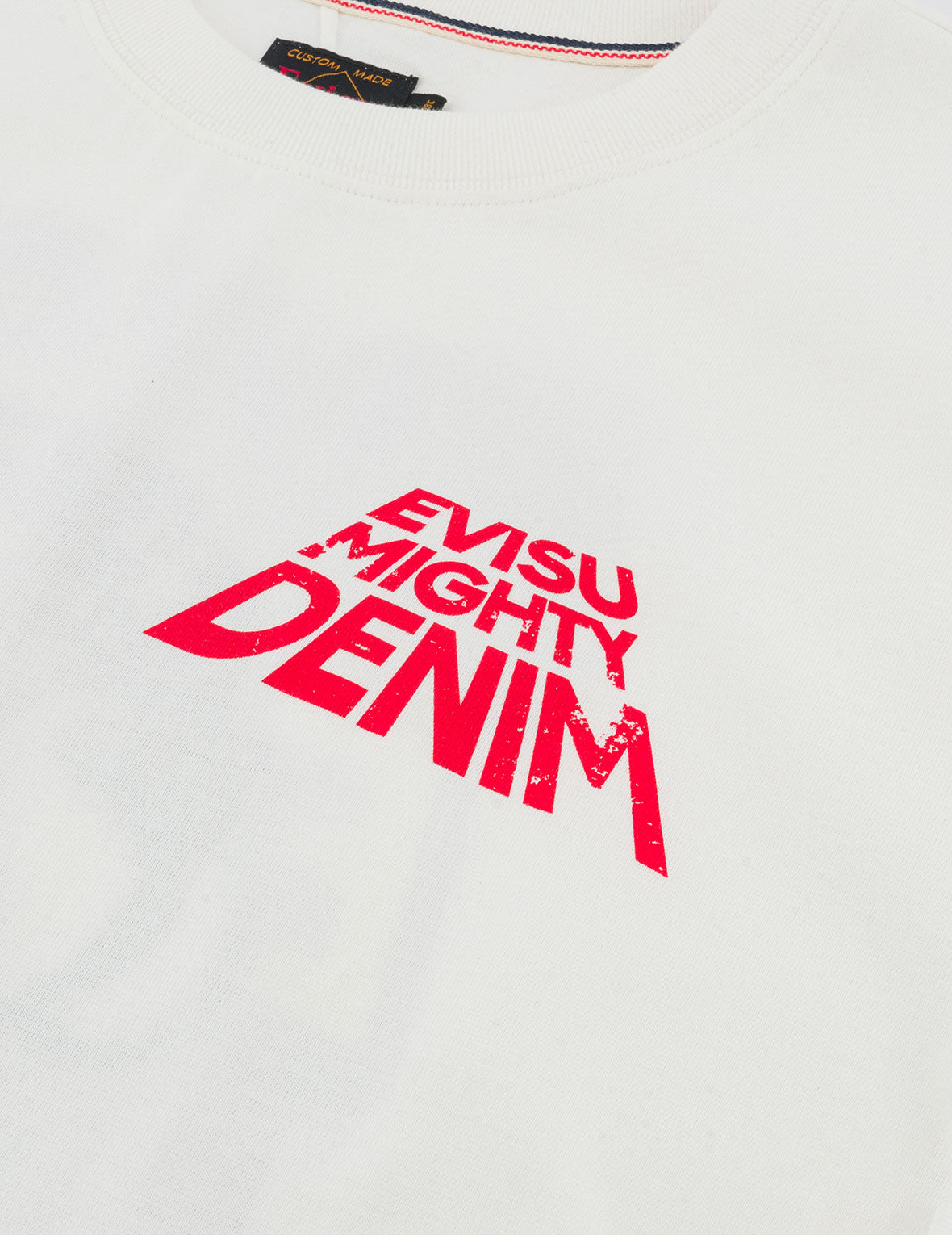 スローガンプリント 仏頭アップリケ刺繍 レギュラーフィット Tシャツ