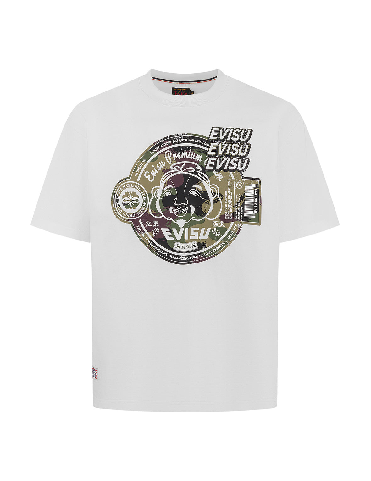 迷彩仏头プリント リラックスフィット Tシャツ