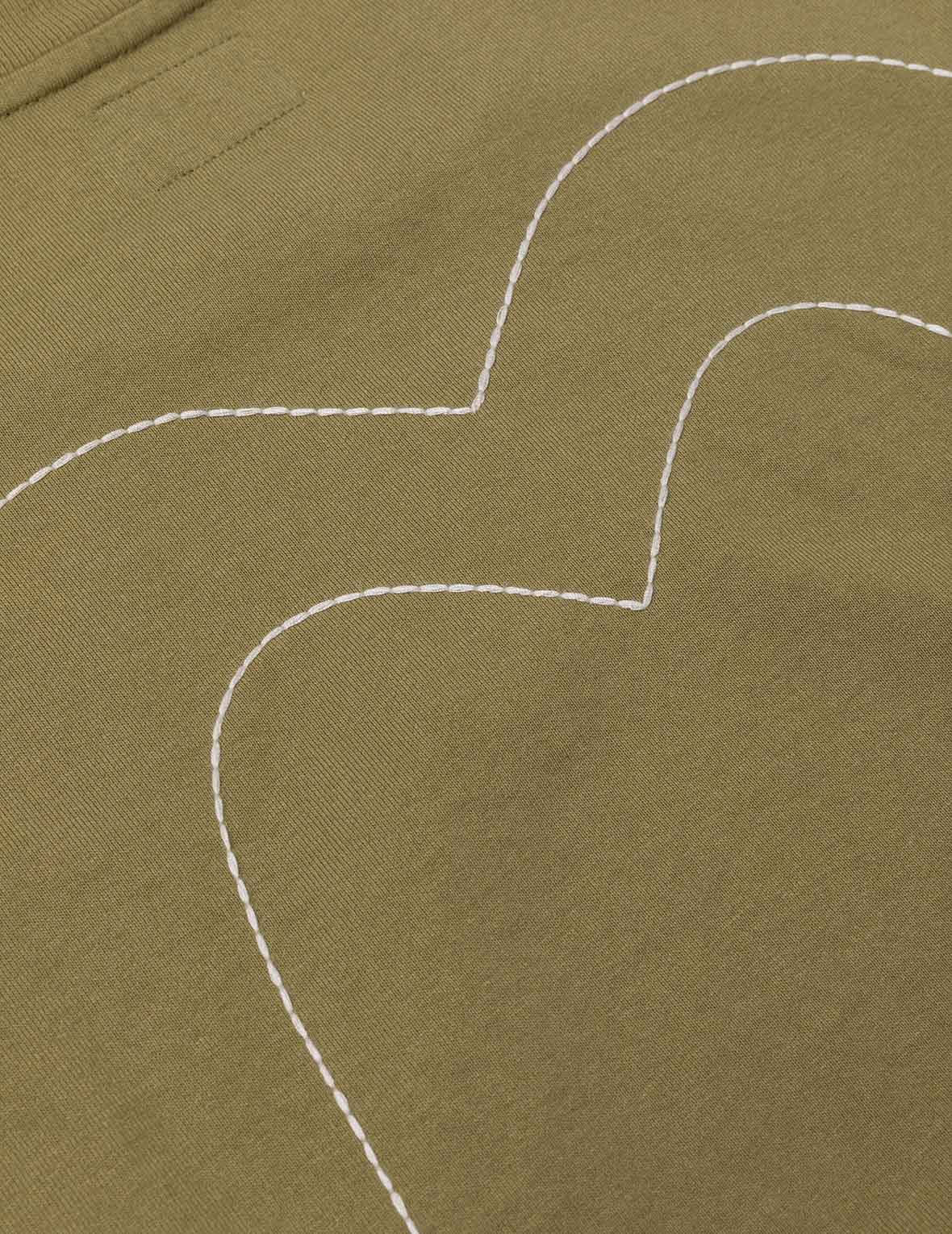 大黒ステッチ刺繍 リラックスフィット Tシャツ