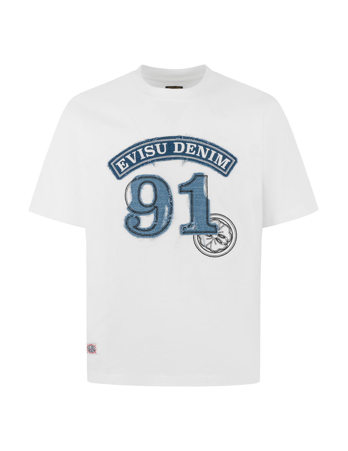 ロゴと「91」アップリケ刺繍 リラックスフィット Tシャツ