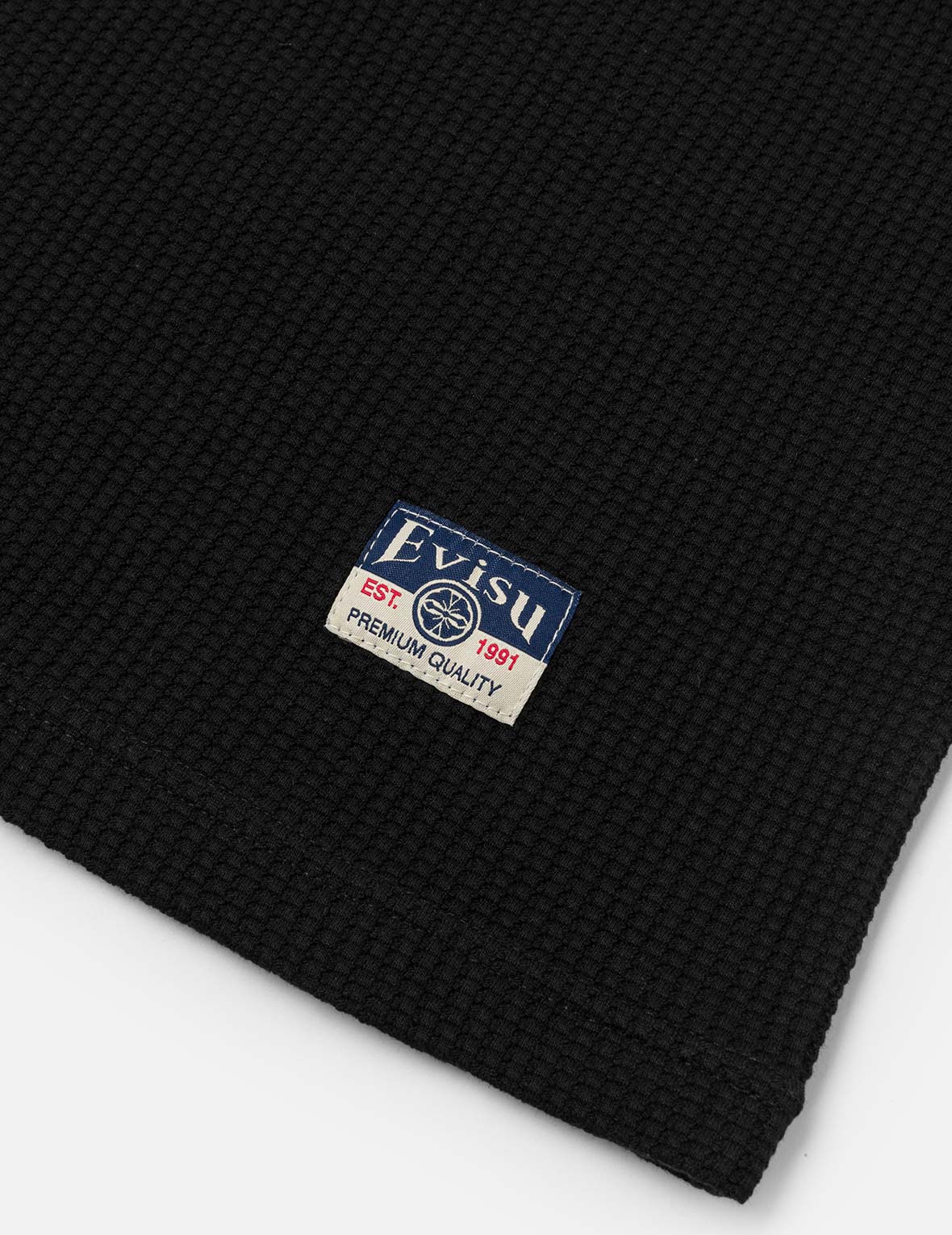 カモメ&ロゴ刺繍 オーバーサイズ 半袖ワッフルスウェットシャツ