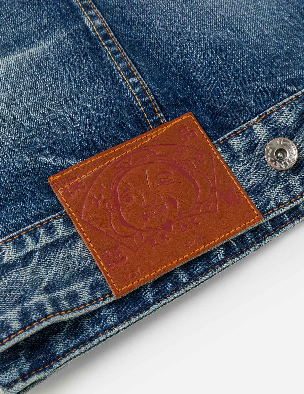 EVISU & カモメアップリケ デニムチャイナジャケット