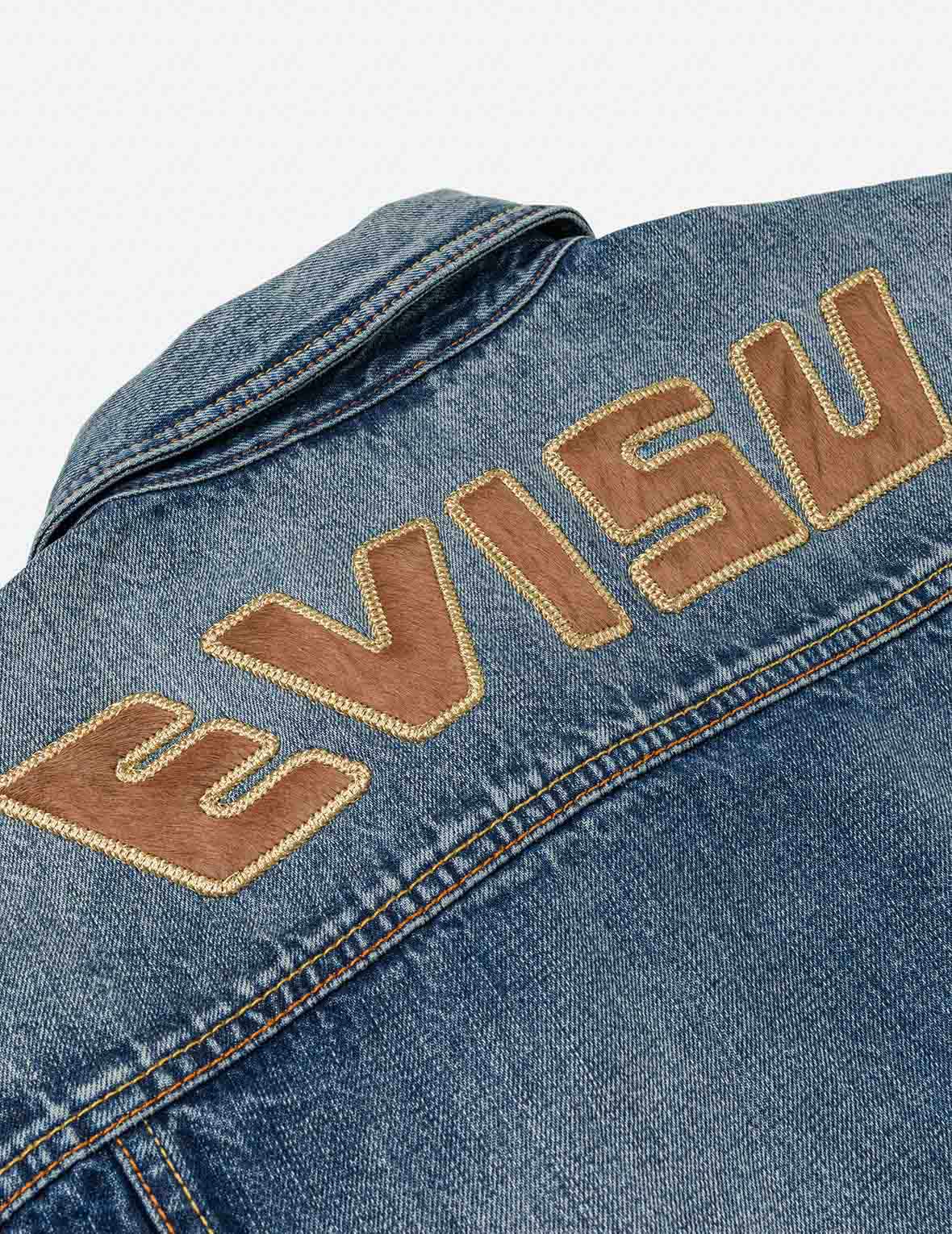 EVISU & カモメアップリケ デニムチャイナジャケット