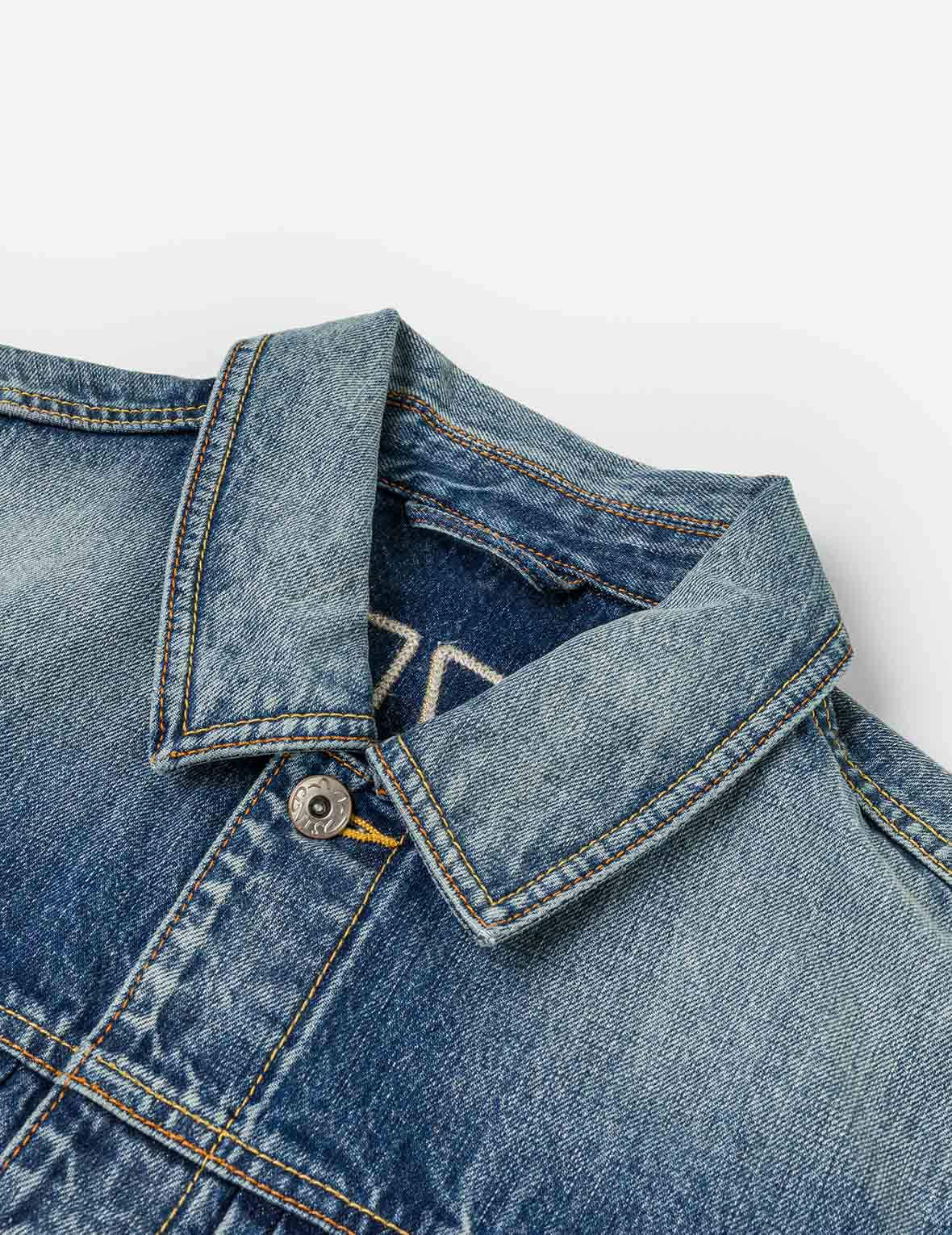 EVISU & カモメアップリケ デニムチャイナジャケット