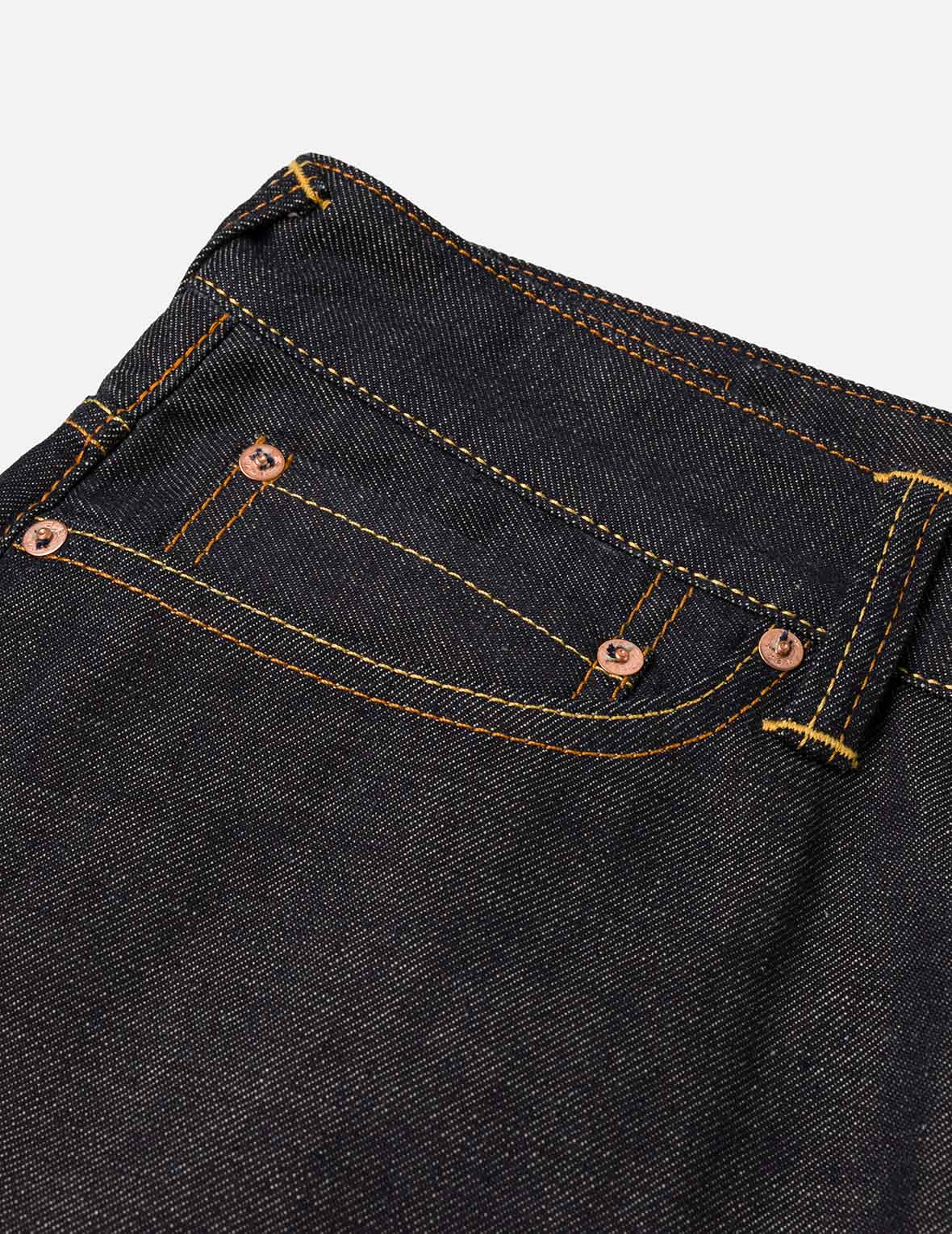 レオパードポケット刺繍 デニムショーツ