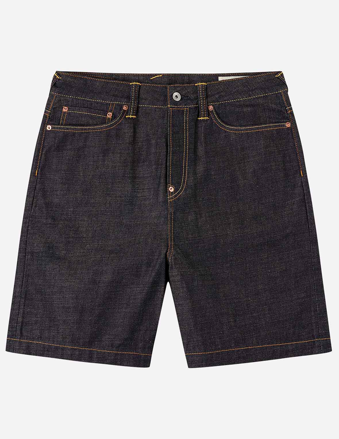 レオパードポケット刺繍 デニムショーツ