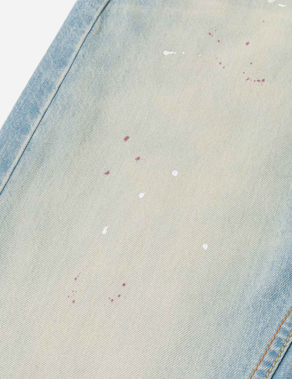 7ポケットカモメプリント ウォッシュドジーンズ #2017