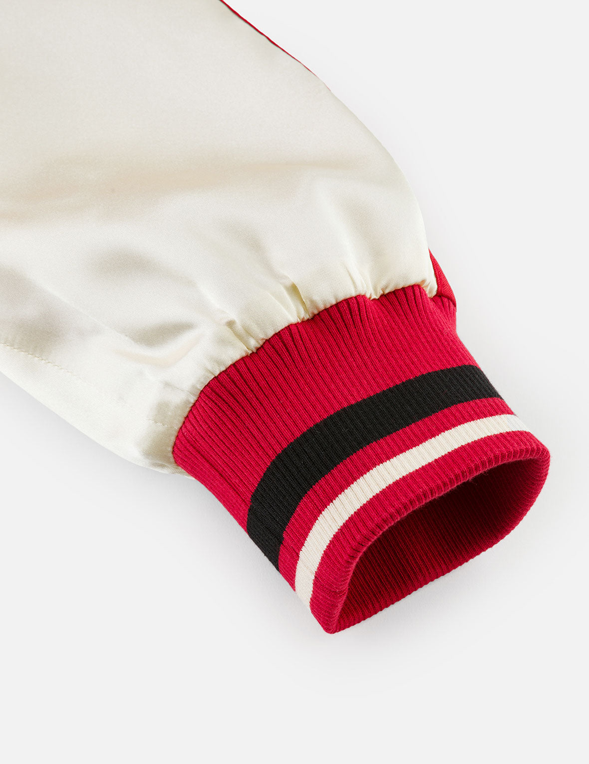 オールオーバージャカード パッド入りチャイナジャケット - レッド