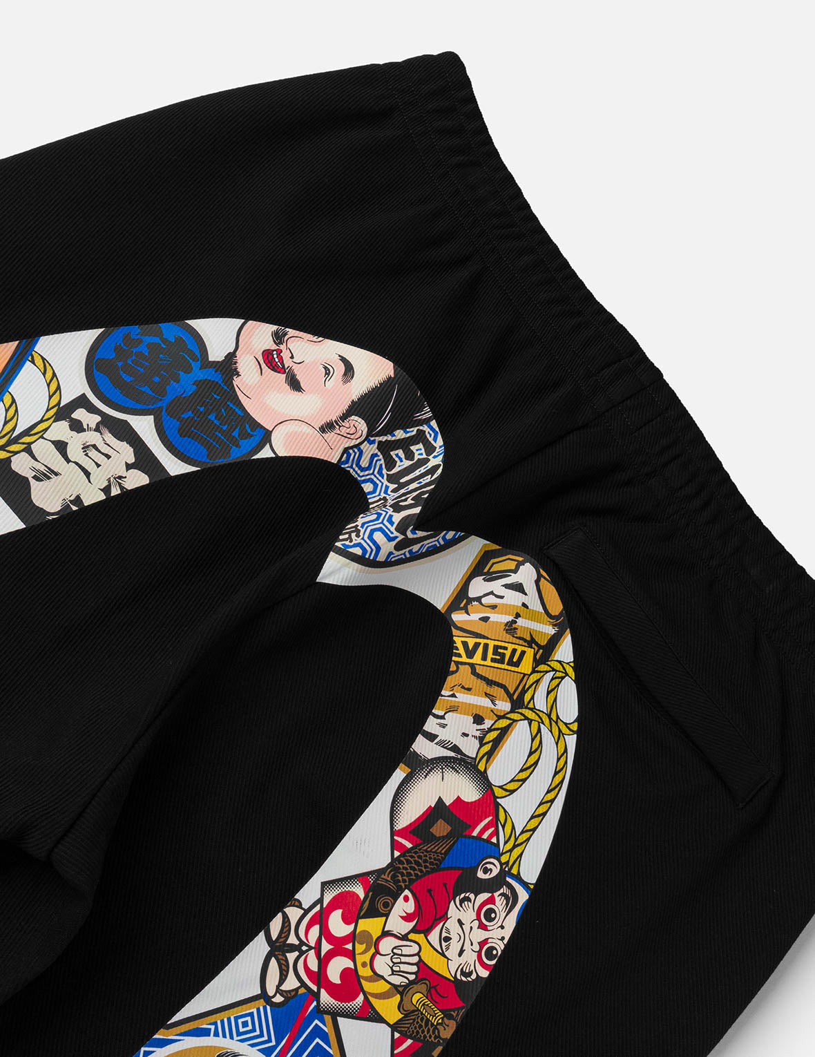 日本凧大黒プリント スウェットパンツ