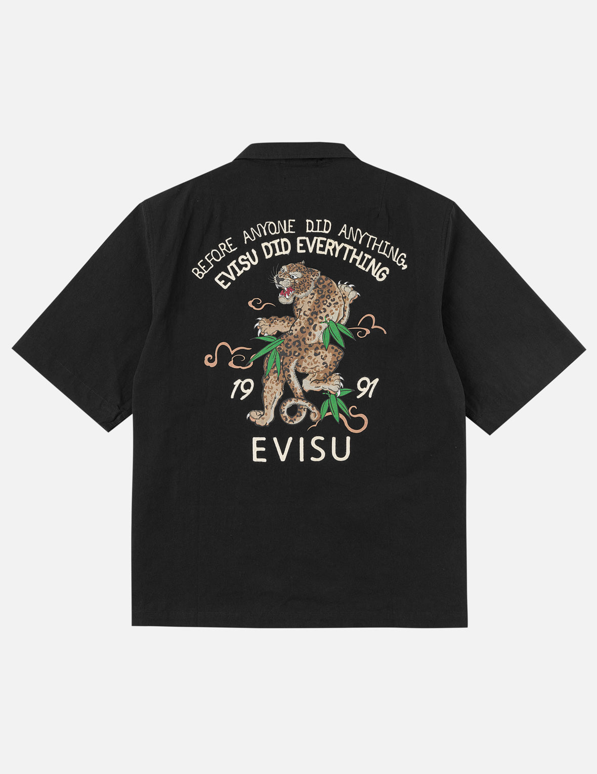 レオパードプリントロゴ刺繍 シャツ