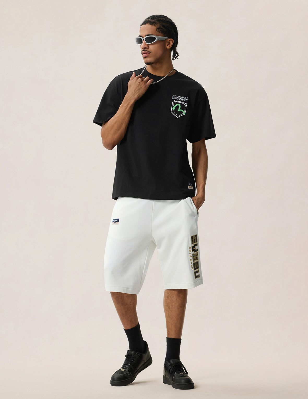 Brocade Patch Sweatshorts