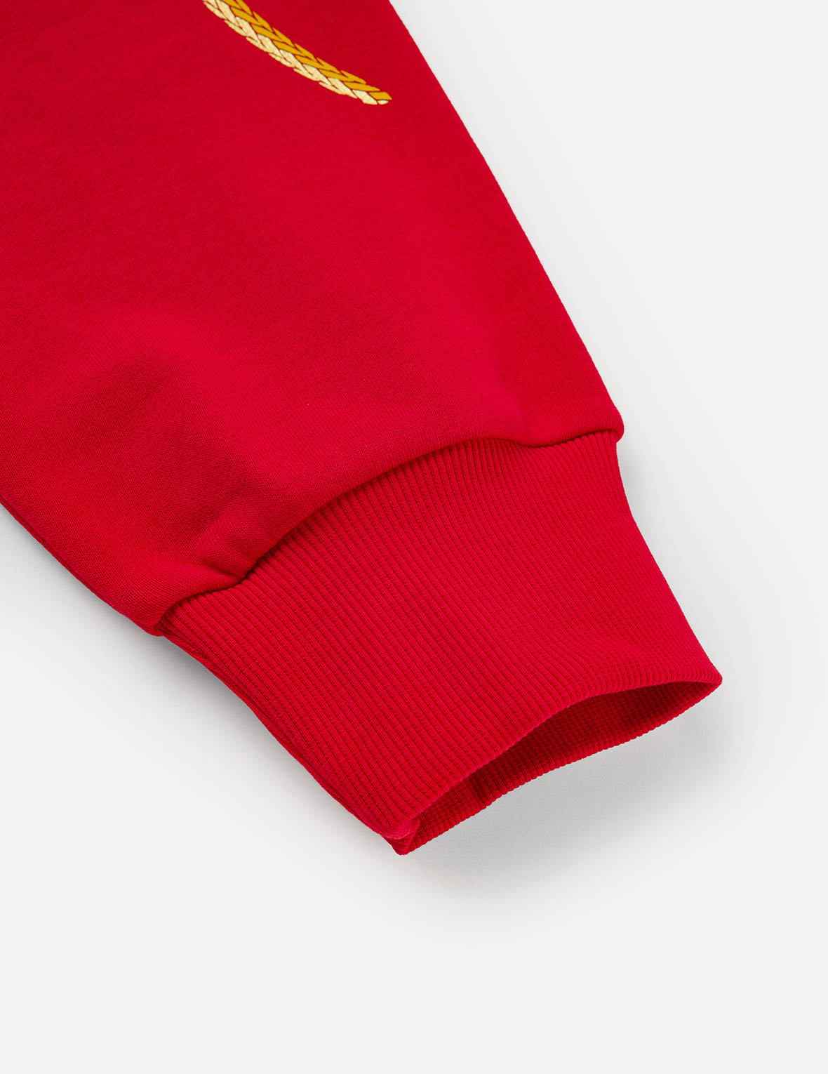 Year Of Horse Embroidery Zip-Up Hoodie - Red