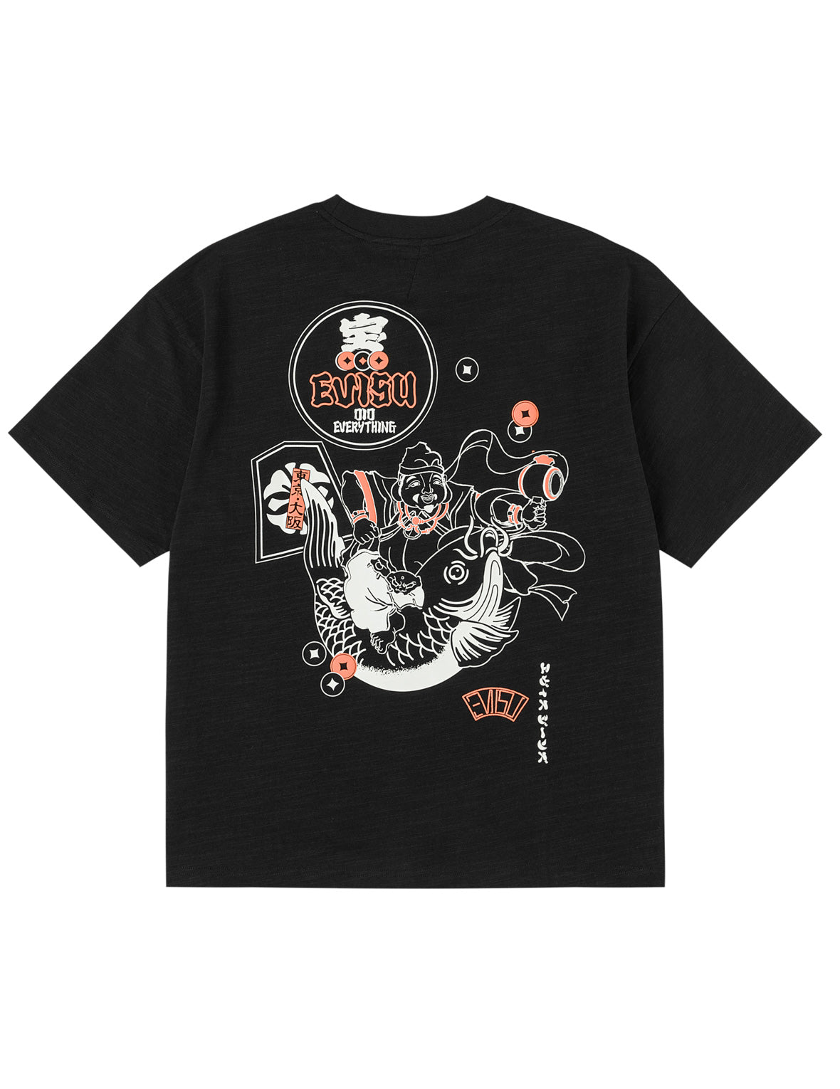仏頭鯉プリント Tシャツ