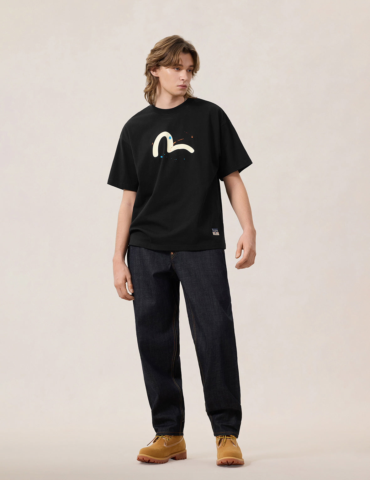 カモメ大黒プリントスプラッシュ Tシャツ