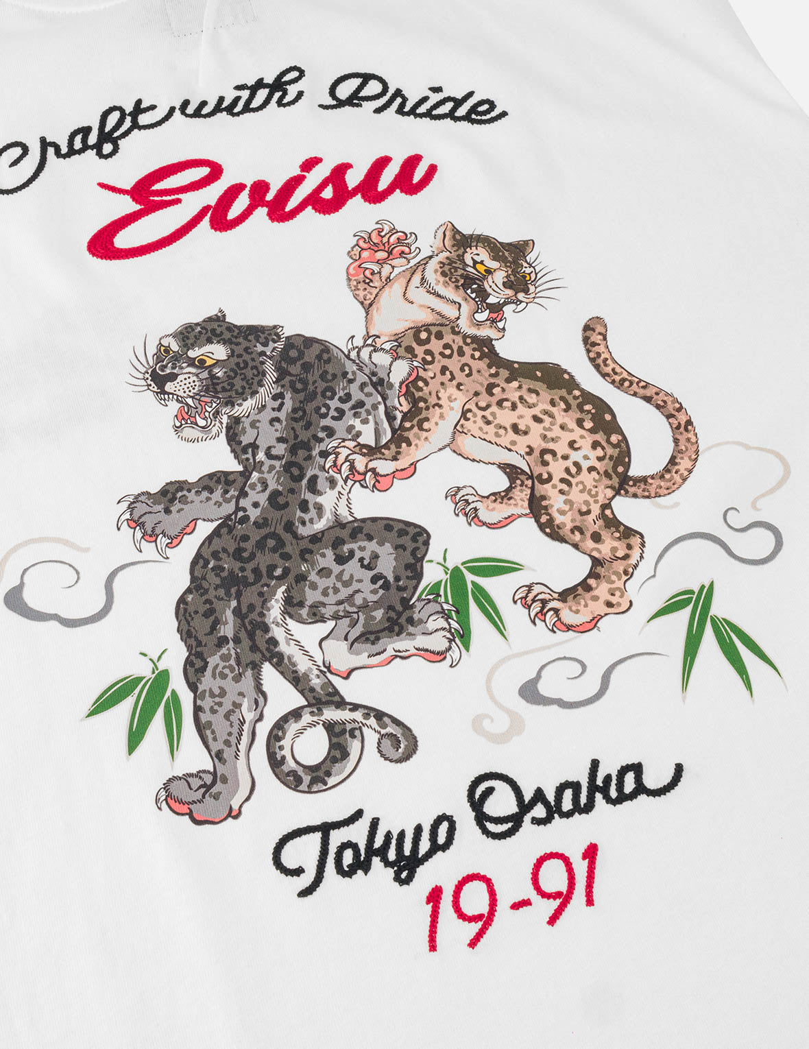 デュオレオパードプリント刺繍 Tシャツ