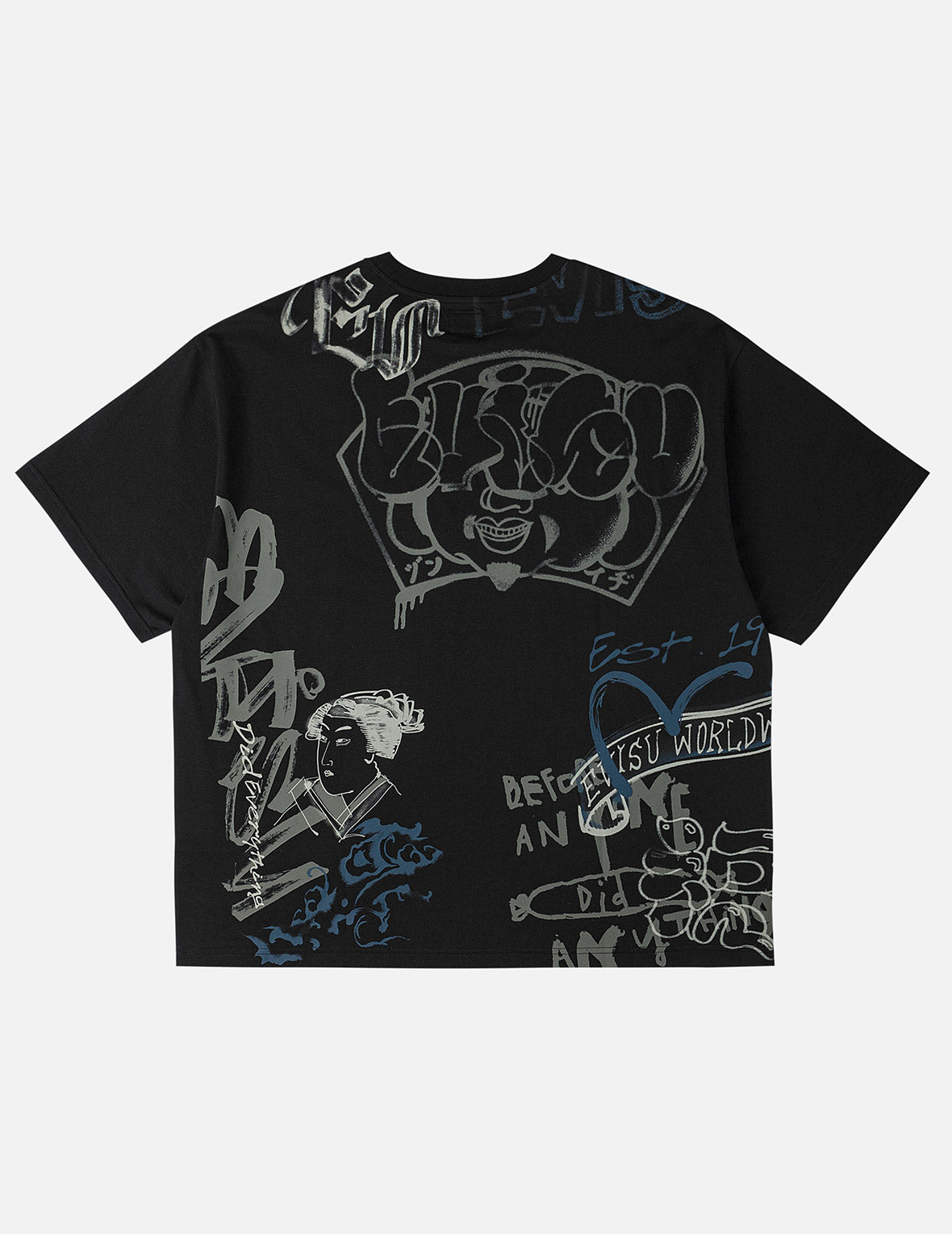 オールオーバーEVISUロゴグラフィック Tシャツ