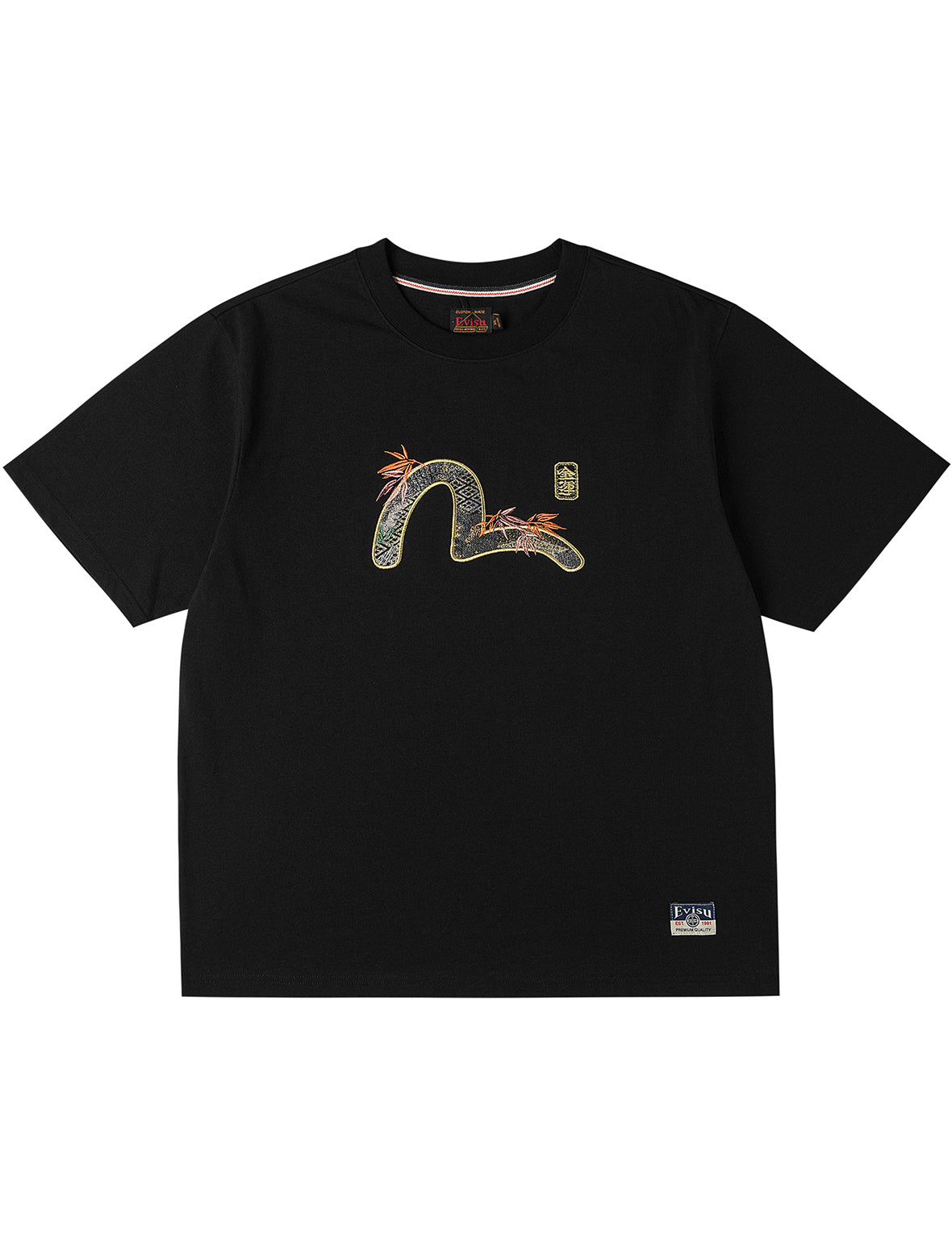 ブロケードカモメアップリケ Tシャツ