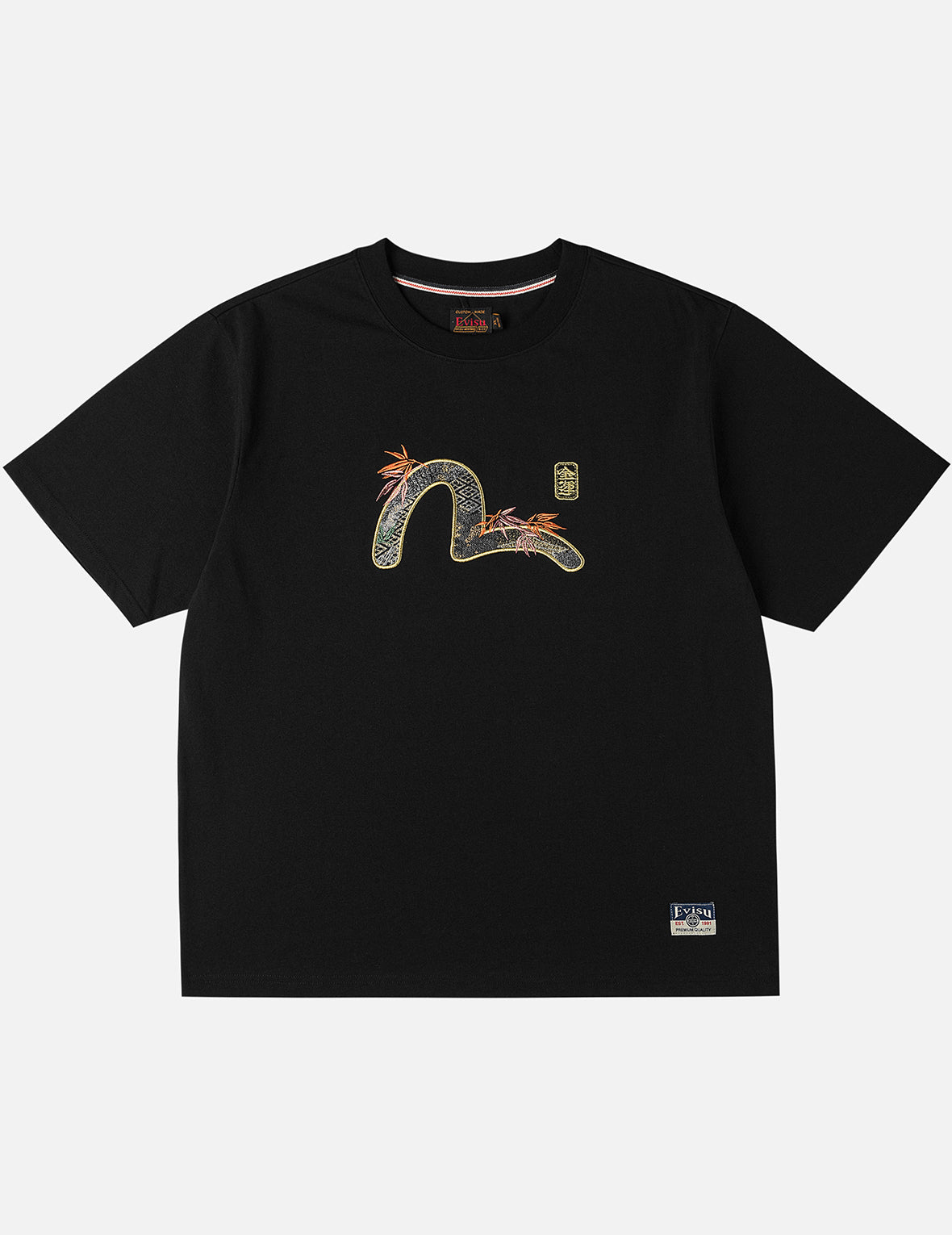 ブロケードカモメアップリケ Tシャツ
