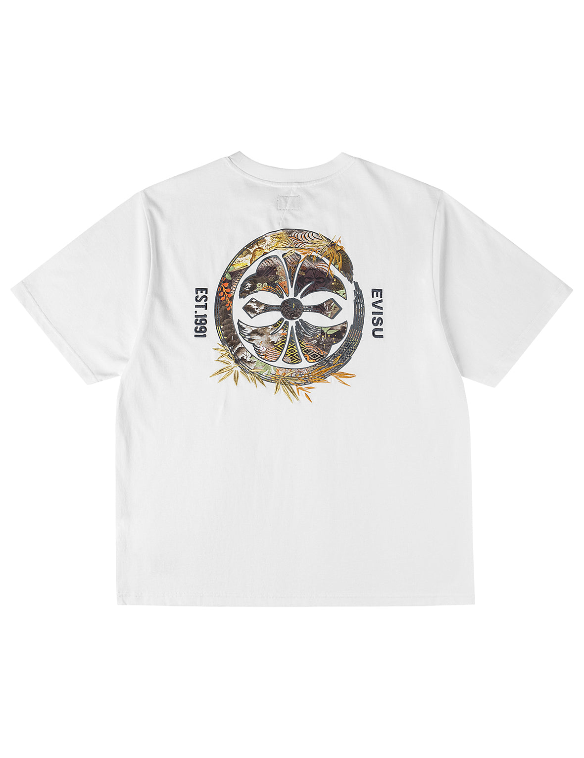 Bamboo Embroidery Scenic Kamon T-shirt