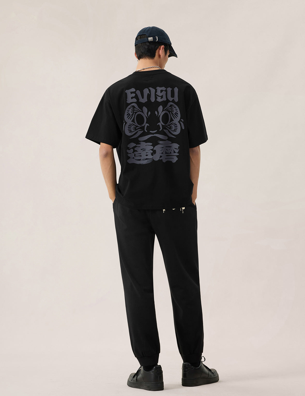 EVISUロゴとだるま Tシャツ