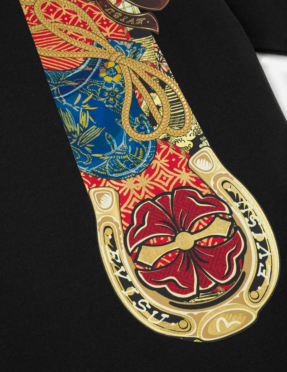 Year Of Horse Daicock Printed T-shirt - Black