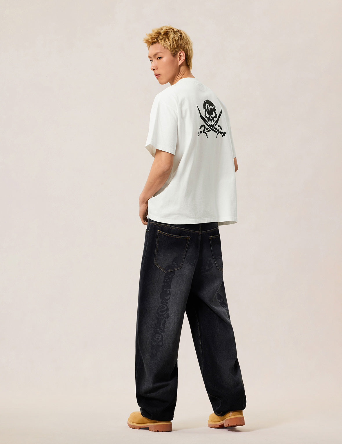 スカルスタッズポケット Tシャツ