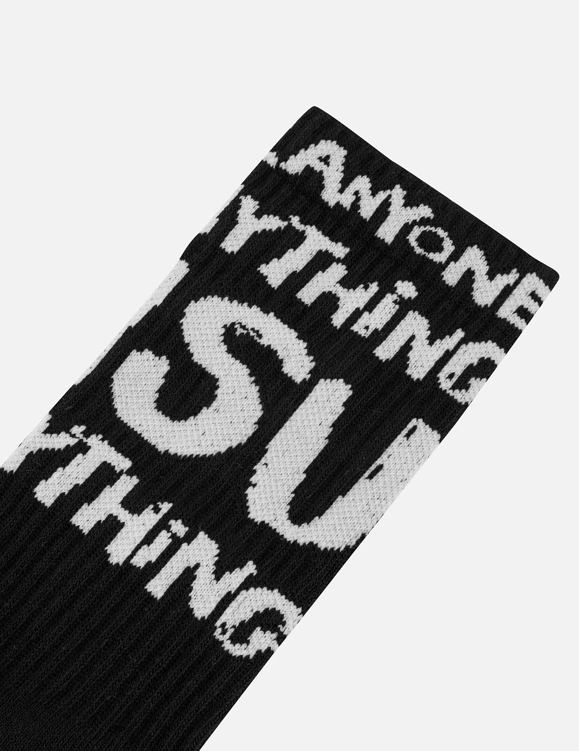 Slogan Jacquard Long Socks