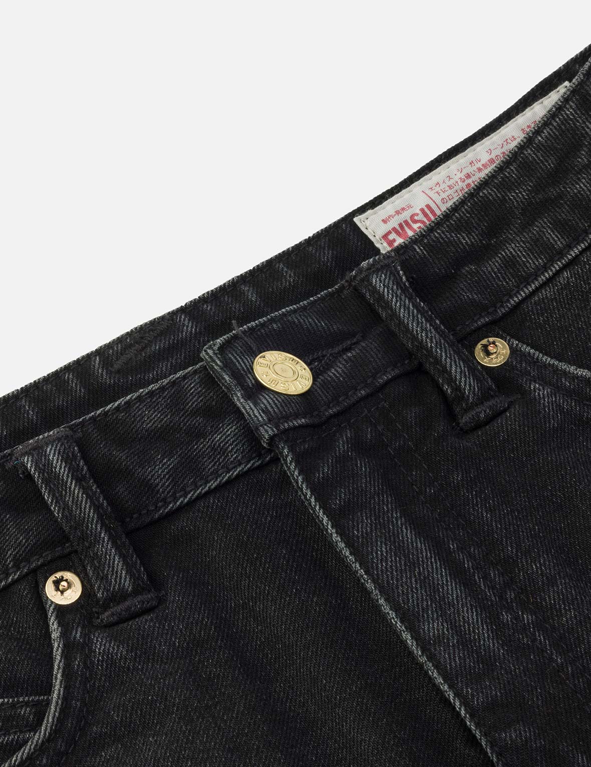 ノットカモメ刺繍 ルーズフィット デニムショーツ