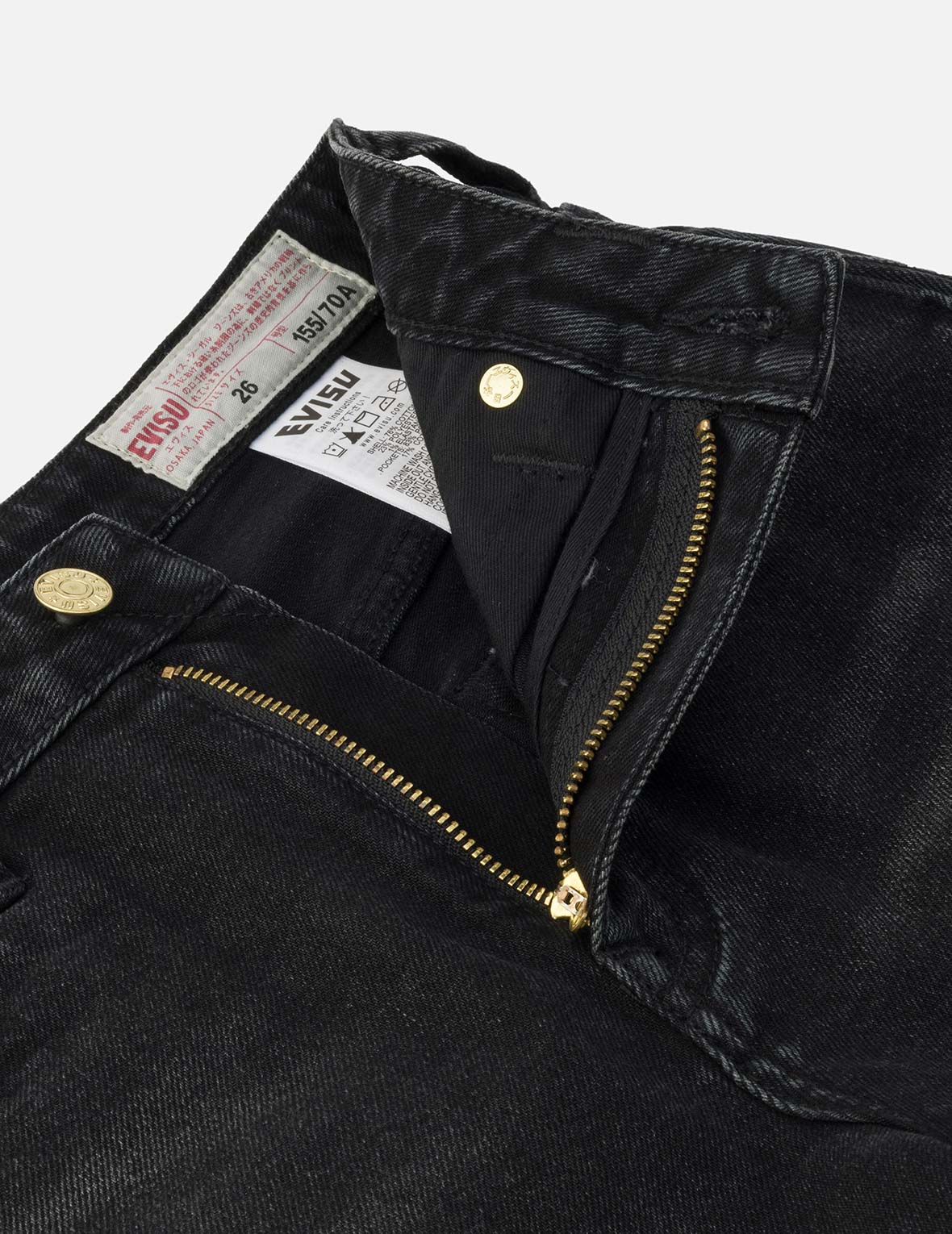 ノットカモメ刺繍 ルーズフィット デニムショーツ