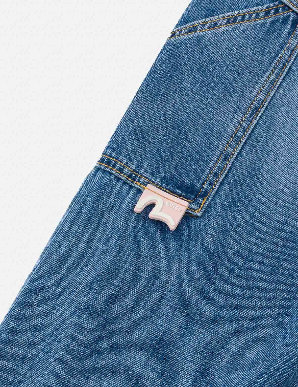 ウォッシュカモメ刺繍ファッションフィットジーンズ
