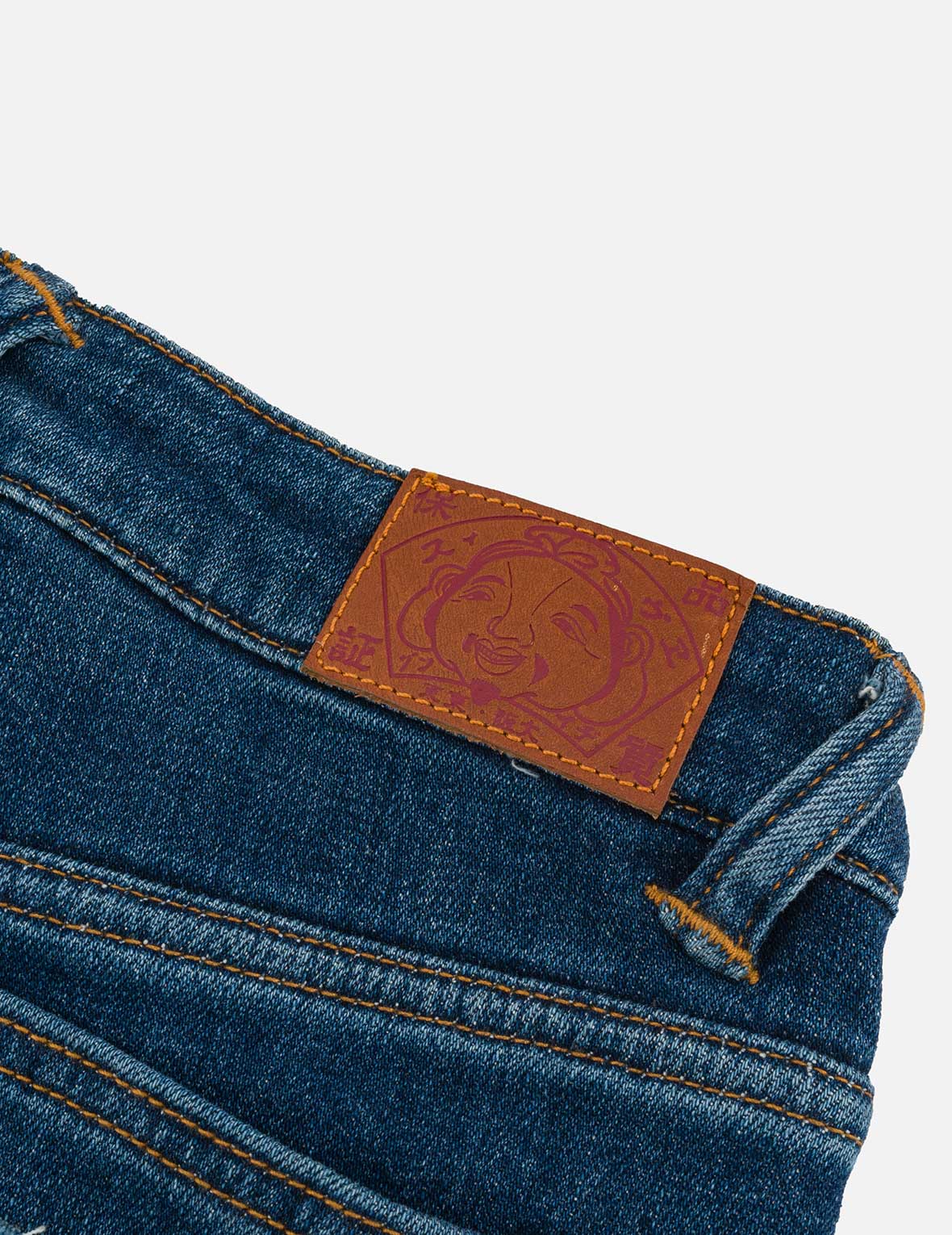 カモメ アップリケ刺繍 スキニージーンズ