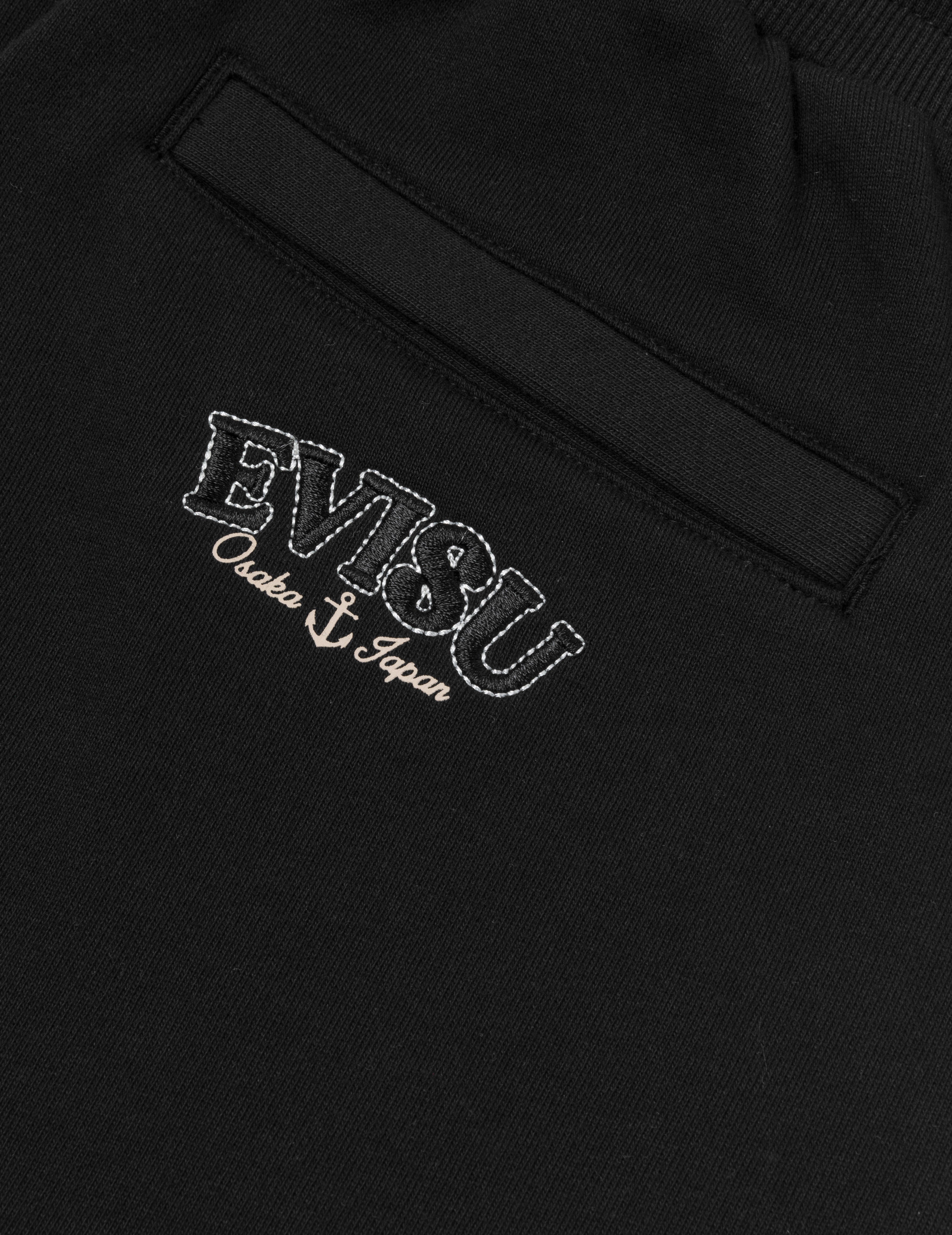 Seagull Print and Wave Embroidery Loose Fit Sweatpants