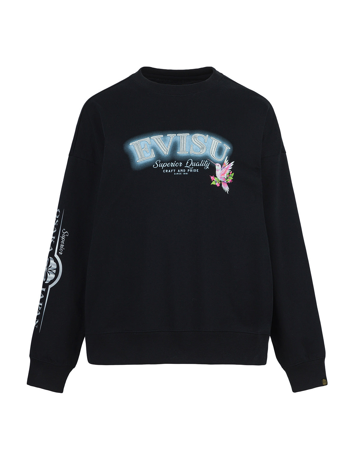 ロゴ刺繍とハチドリプリント レギュラーフィット Tシャツ