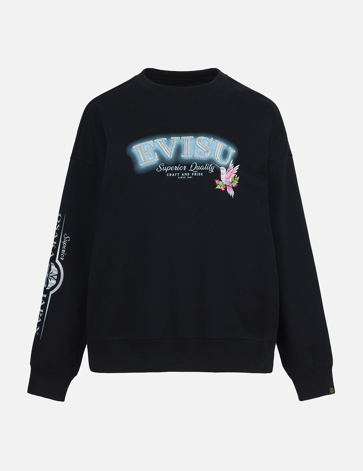 ロゴ刺繍とハチドリプリント レギュラーフィット Tシャツ