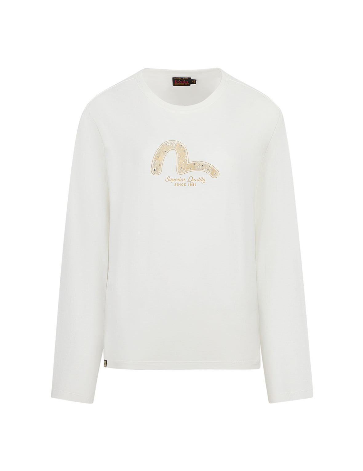 カモメ箔プリント&スタッズ レギュラーフィット Tシャツ