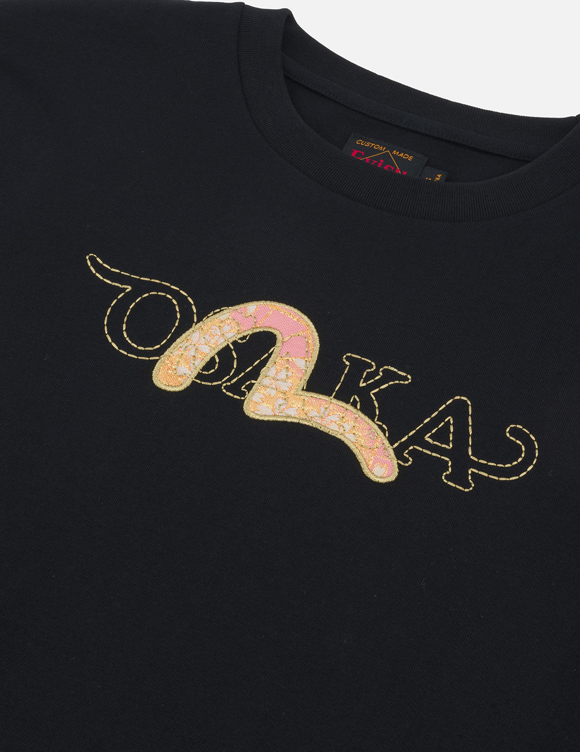 ブロケードカモメ刺繍 レギュラーフィット 长袖Tシャツ