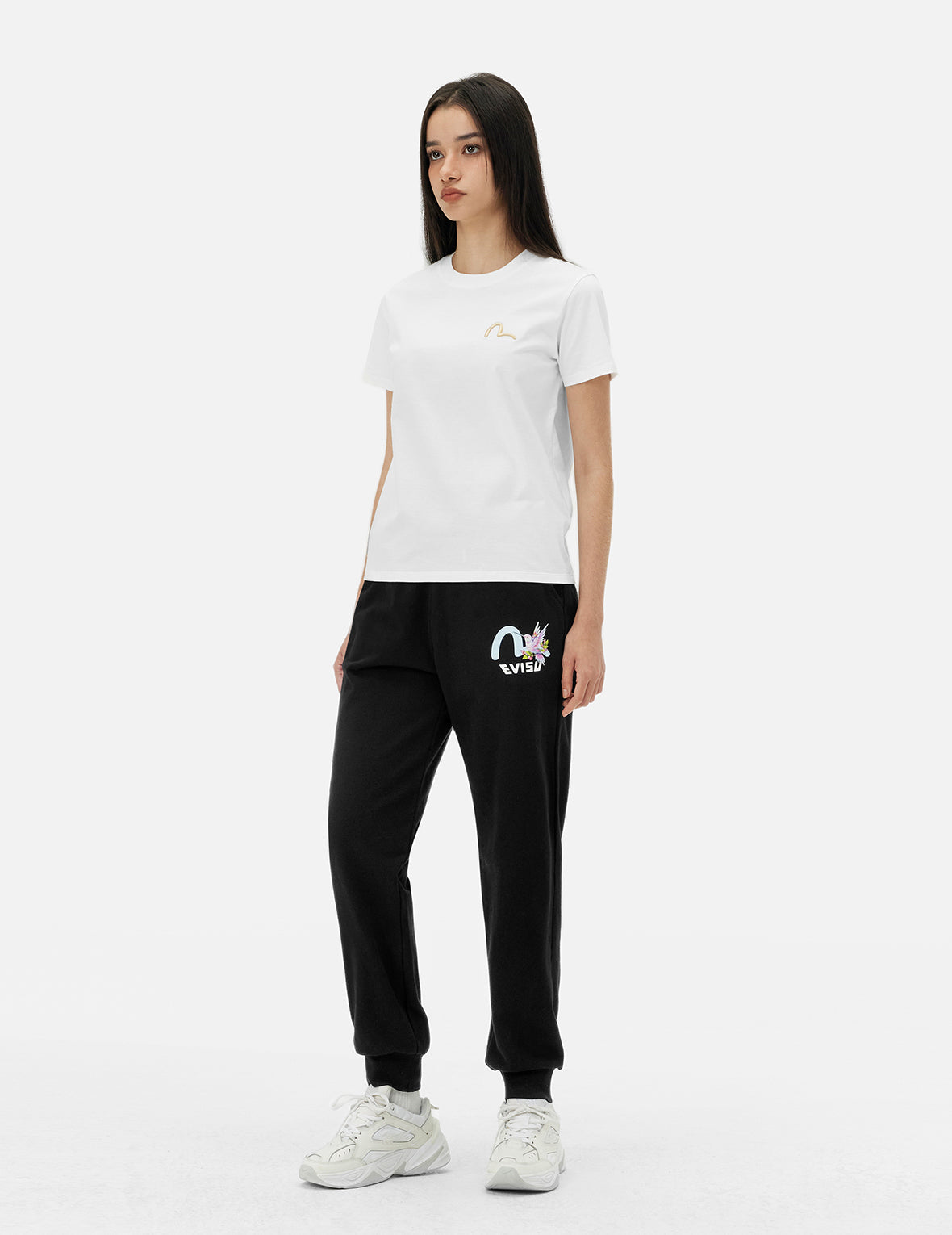 ハチドリ&マグノリアプリント レギュラーフィット Tシャツ