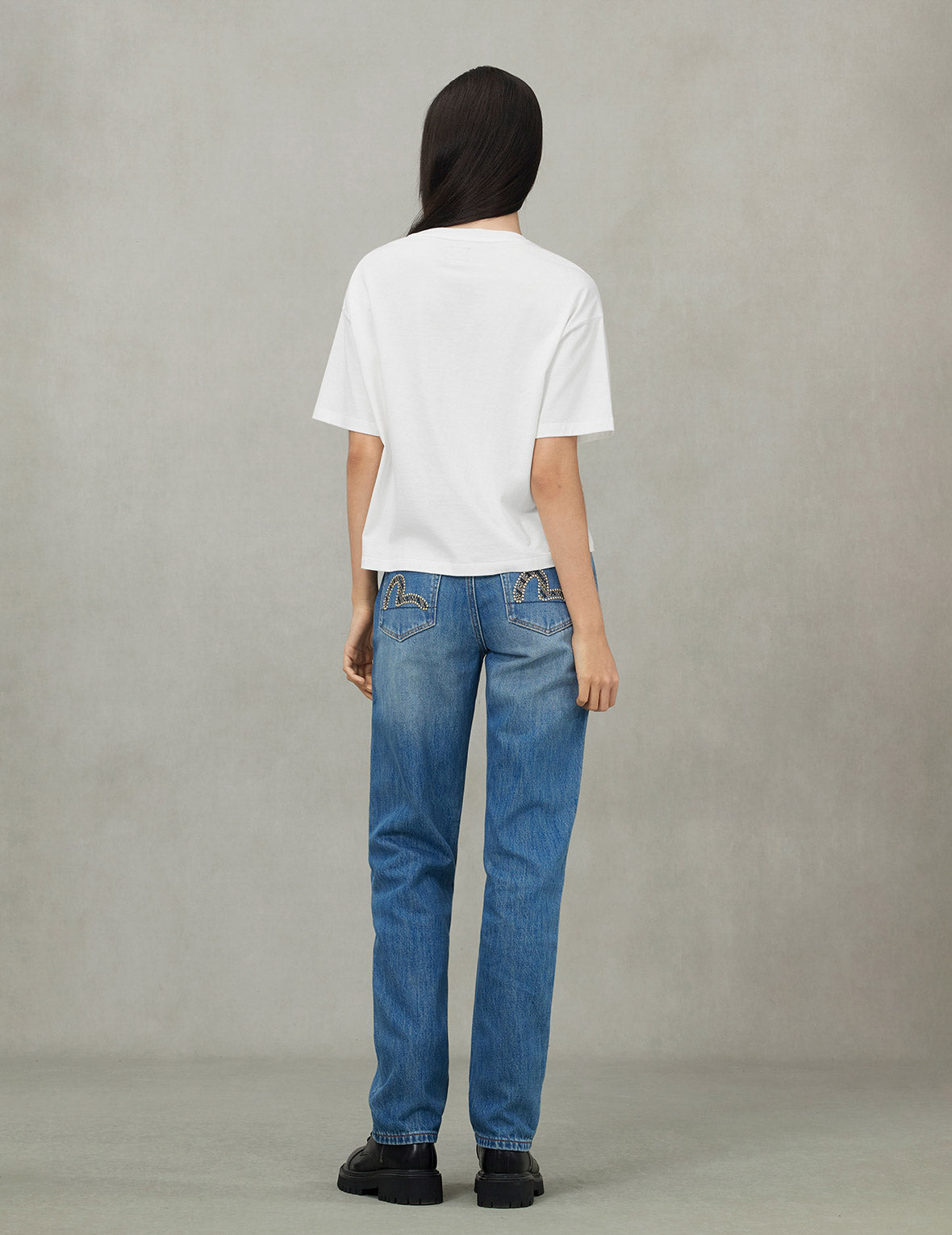 Seagull and Hummingbird Print Cropped T-shirt