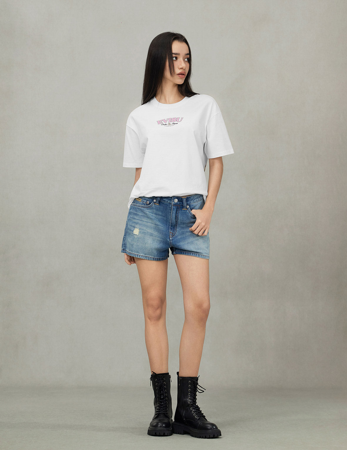 ツイストロープと大黒アンカープリント オーバーサイズ Tシャツ