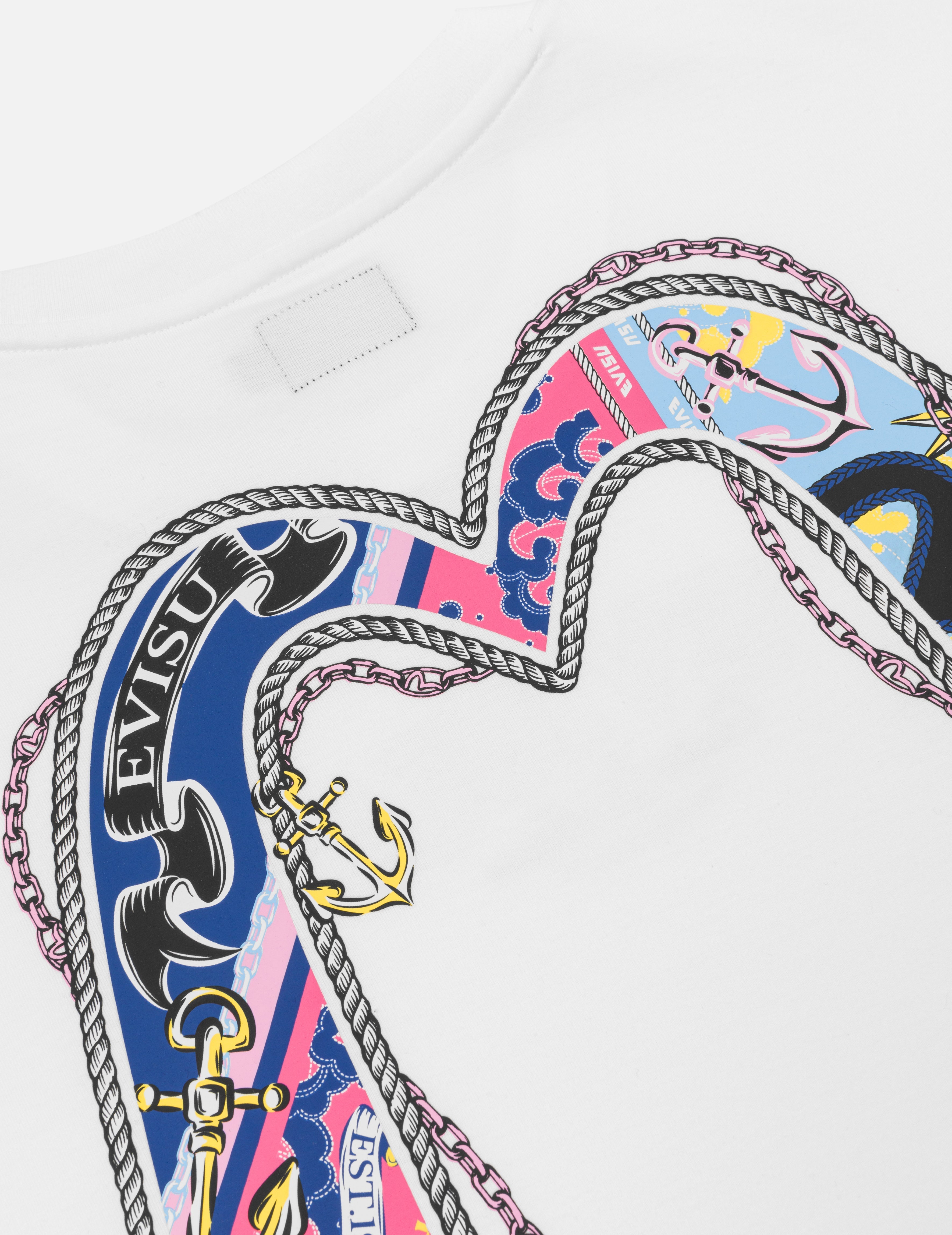 ツイストロープと大黒アンカープリント オーバーサイズ Tシャツ