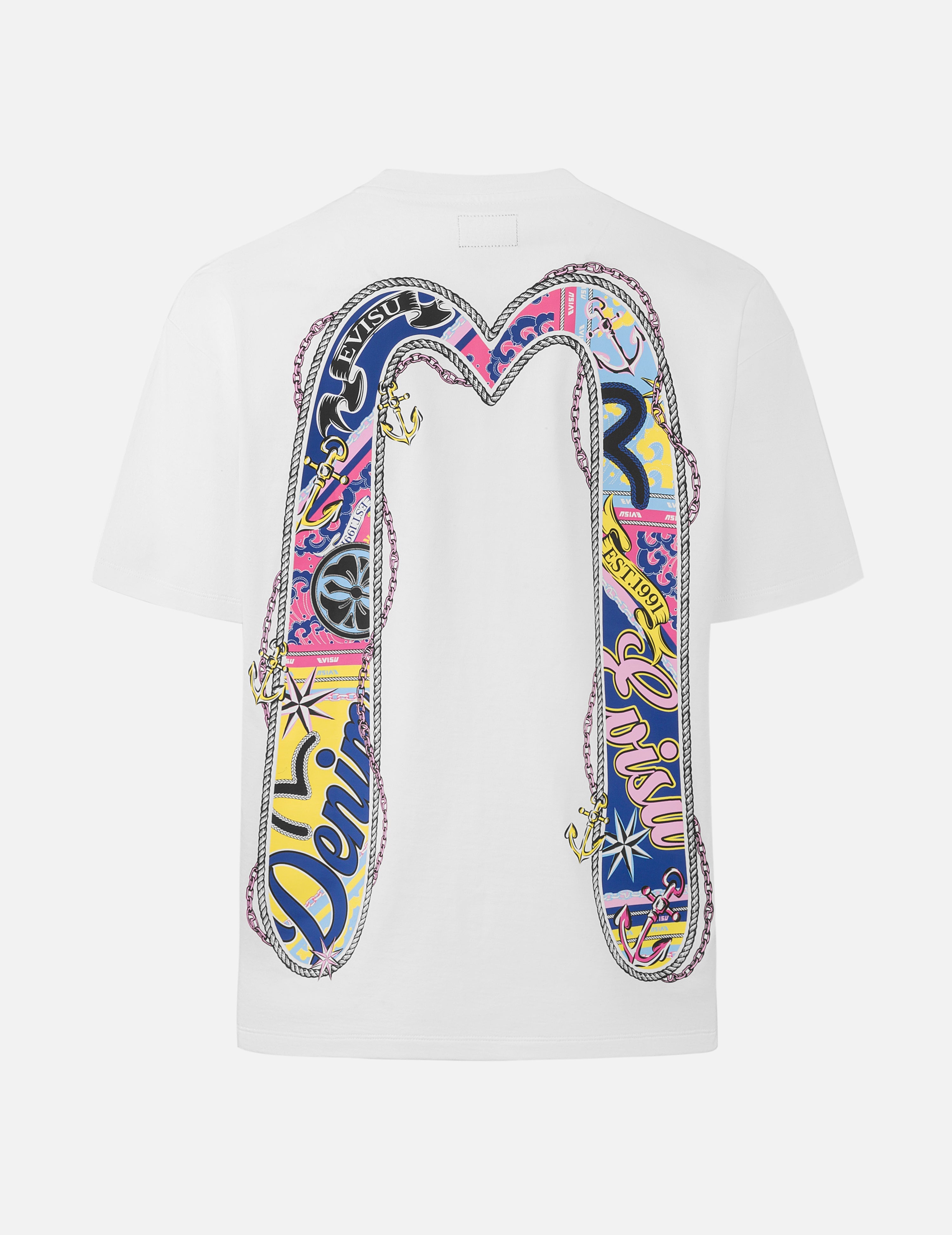 ツイストロープと大黒アンカープリント オーバーサイズ Tシャツ