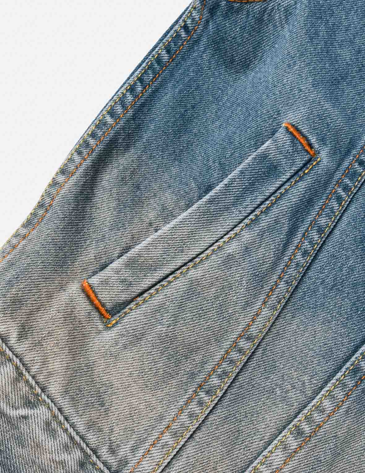 ブロケードパネル デニムジャケット