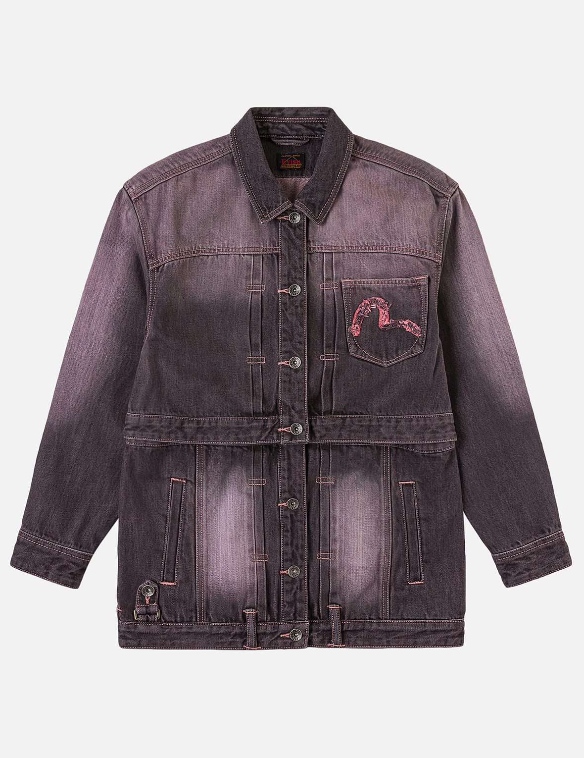 Embroidery Two Way Denim Jacket