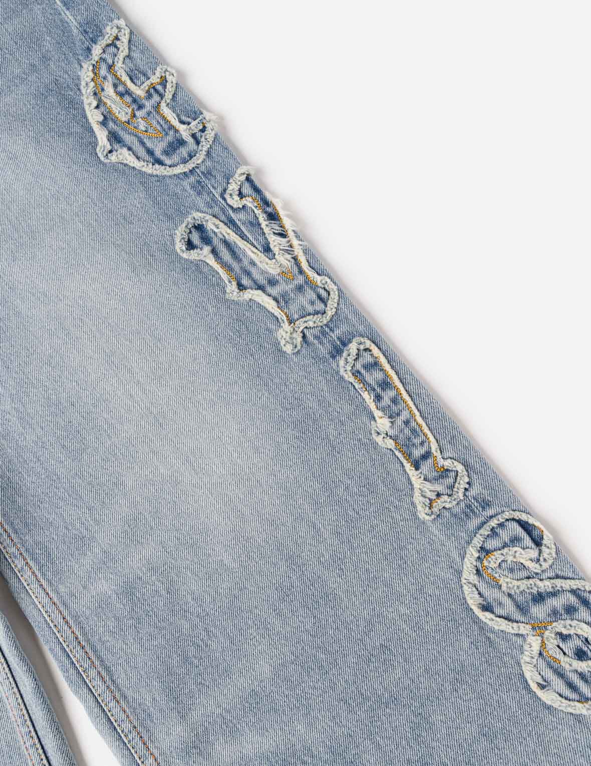 Evisu Applique Distressed Jeans