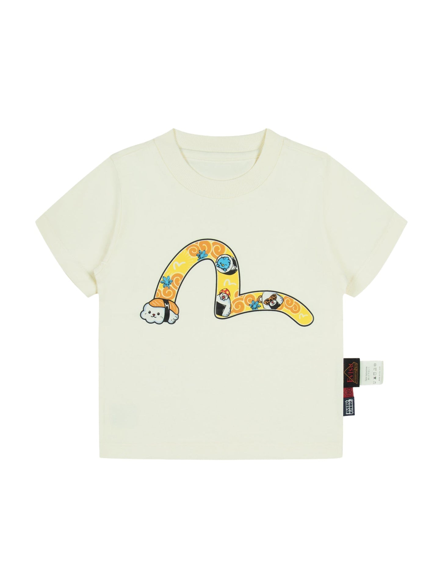 KIZZU Crews寿司カモメプリントのレギュラーフィットTシャツ