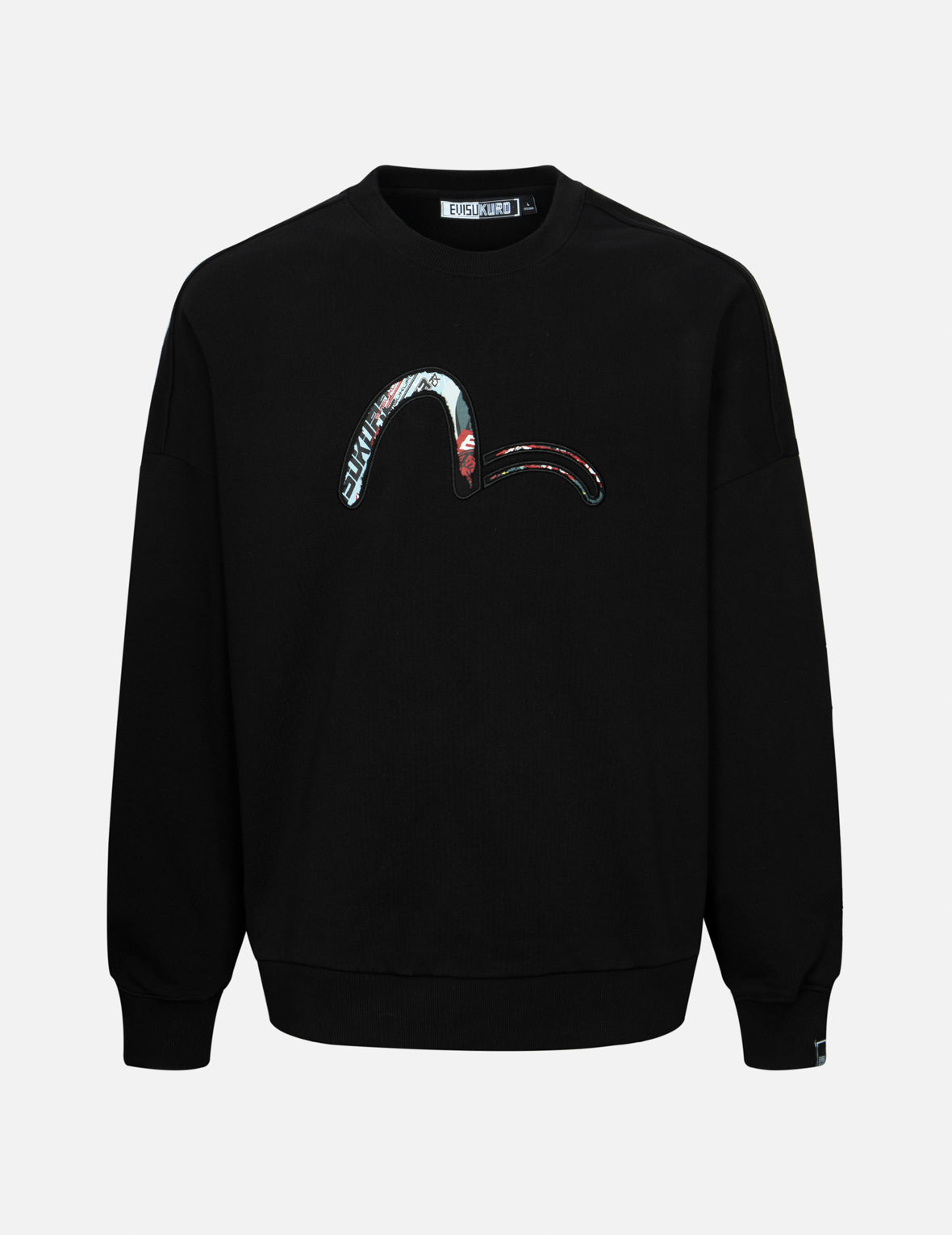 フェイク破れパターンオーバーサイズスウェットシャツ – EVISU