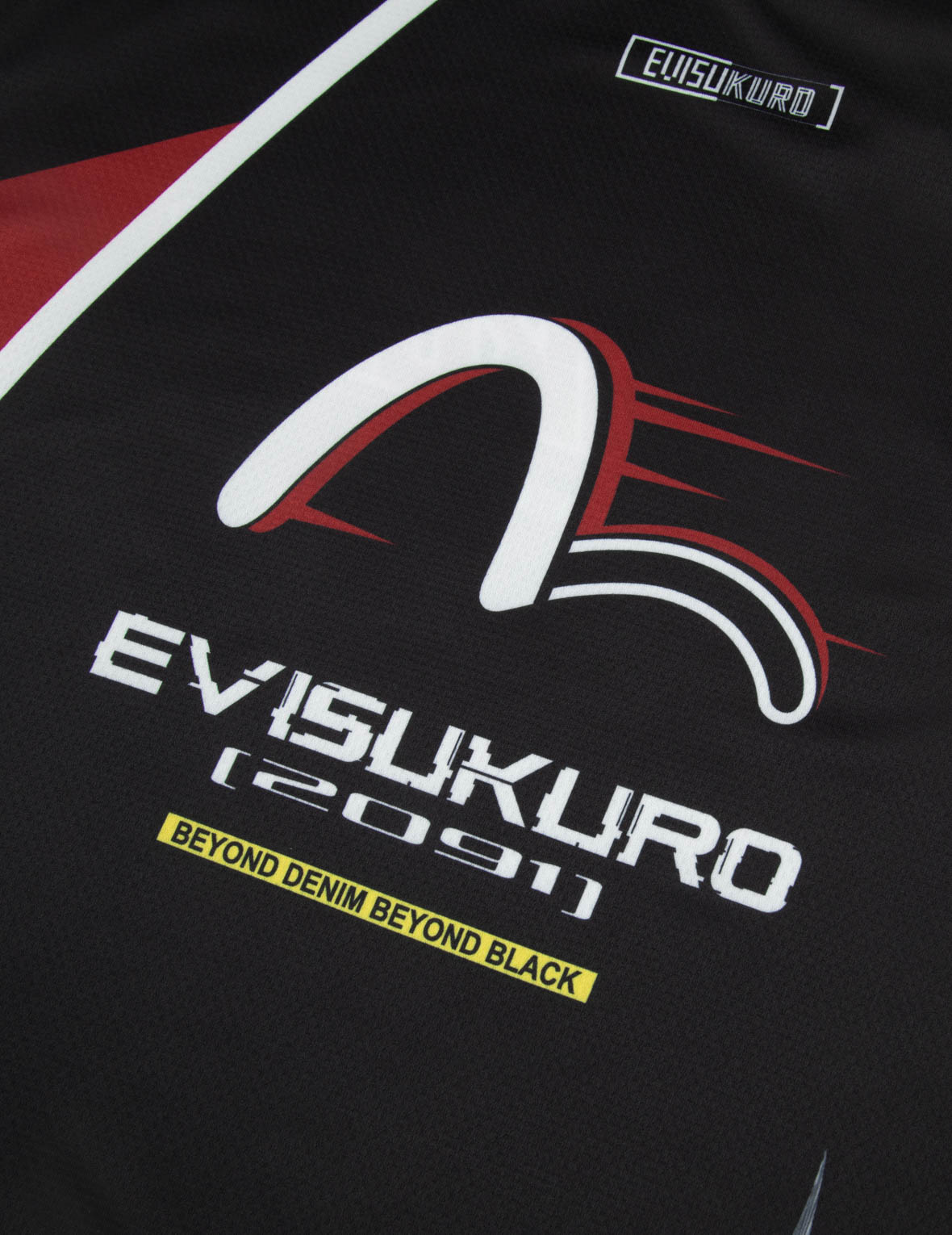クロムの炎とマルチロゴ レギュラーフィット長袖レーシングTシャツ