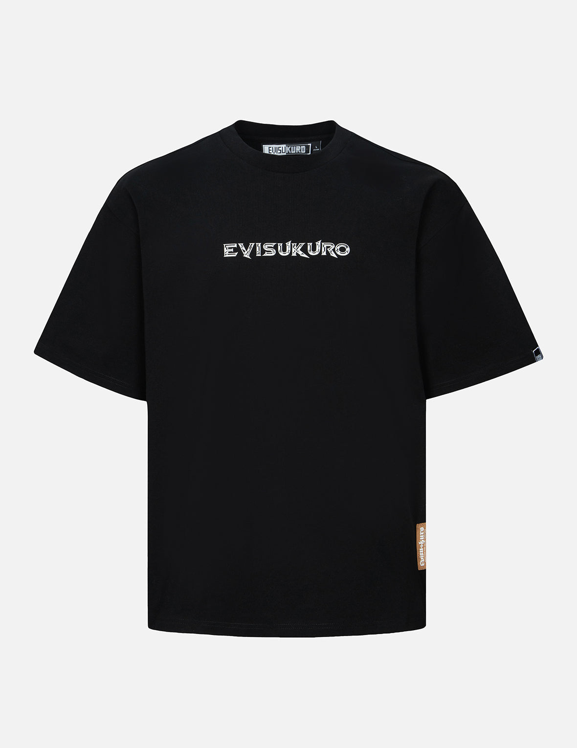 ロゴとスローガンプリントのルーズフィットTシャツ