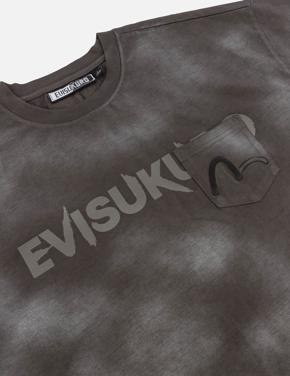 ガーメントダイカリグラフィーロゴプリントオーバーサイズTシャツ